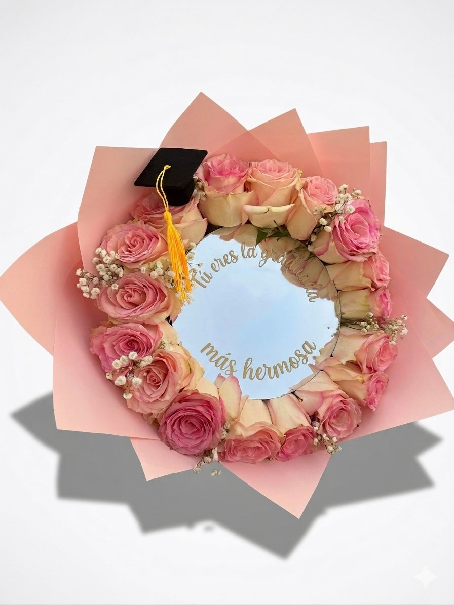 Mirror Graduation Roses Bouquet