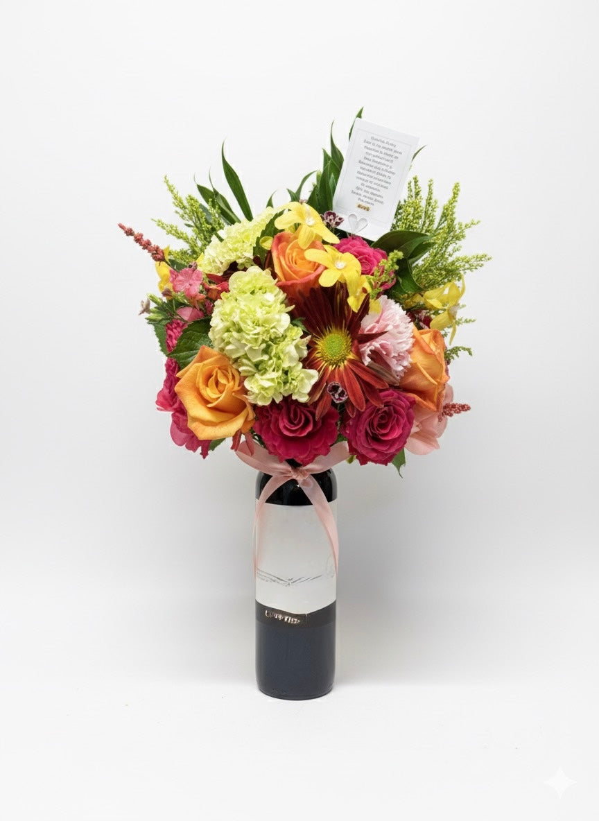 Amor en Botella (Bottle with flowers)