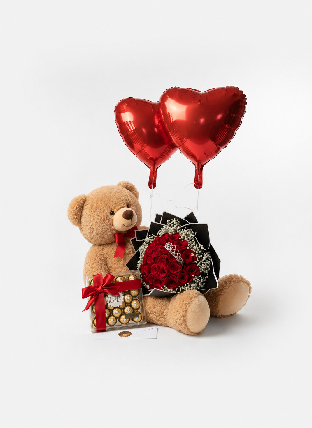 Combo Romance (Roses Bouquet + Teddy Bear)
