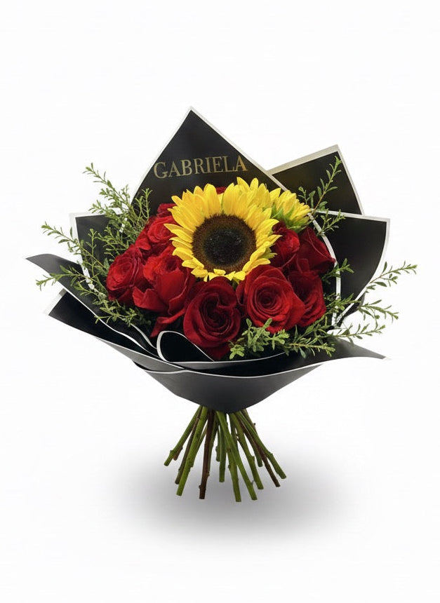Ramo de flores con nombre