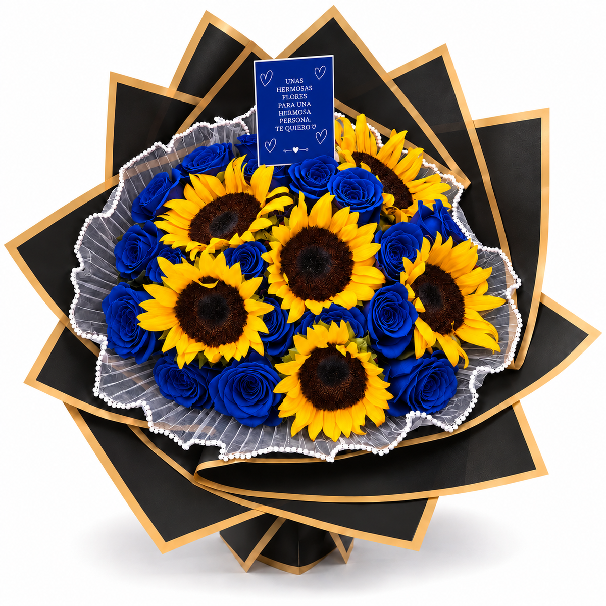 Sunflower and Roses Bouquet